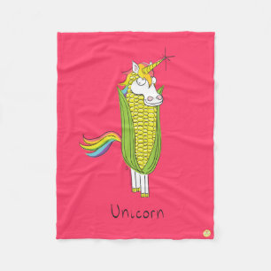 Cobertor De Velo Unicorn Funny Corn Fleece Blanket