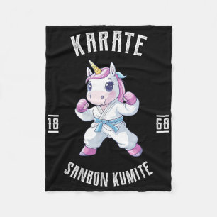 Cobertor De Velo Unicorn Karate - Artista Marcial Japonês