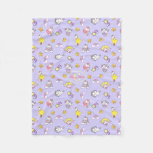 Cobertor De Velo Unicorn Rainbow Star Light Purple Personalizado