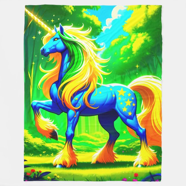 Cobertor De Velo Unicórnio (Frente)