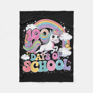 Cobertor De Velo Unicórnio 100 Dias De Escola 100º Dia De Chá Escol