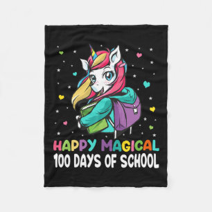 Cobertor De Velo Unicórnio 100 Dias Feliz 100 Dias De Escola Mágica