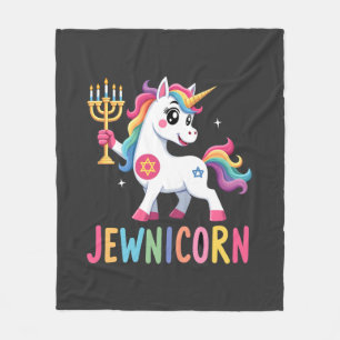 Cobertor De Velo Unicórnio de Hanukkah Dabbing Jewnicorn Chanukah J