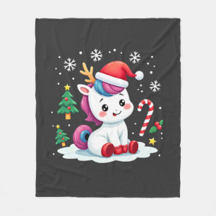 Cobertor De Velo Unicórnio de Natal Fofo Mágico Xmas Meninas de 1 a