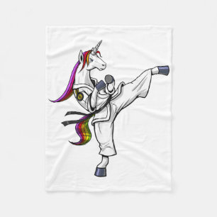 Cobertor De Velo Unicórnio Karatê Ninja Artes Marciais Judô Kickbox