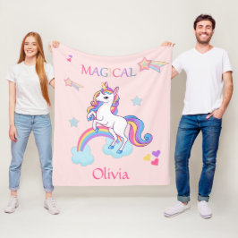 Cobertor De Velo Unicórnio Mágico Bastante Personalizado