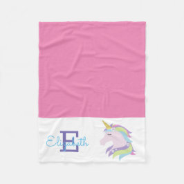 Cobertor De Velo Unicórnio Mágico Personalizado