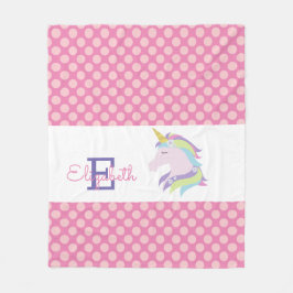 Cobertor De Velo Unicórnio Mágico Personalizado