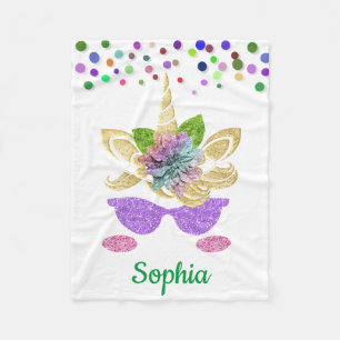 Cobertor De Velo Unicórnio Personalizado com Pony Fleece Blanket