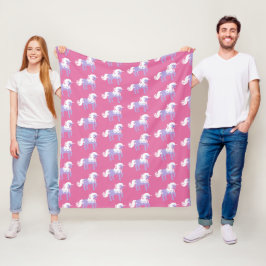 Cobertor De Velo Unicórnio Púrpura Rosa