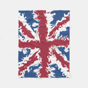 Cobertor De Velo Union Jack Liquid Art