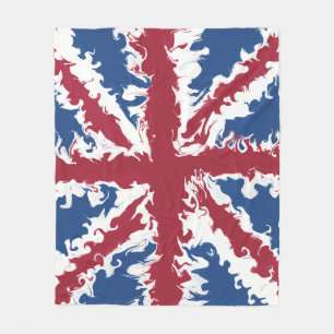 Cobertor De Velo Union Jack Liquid Art