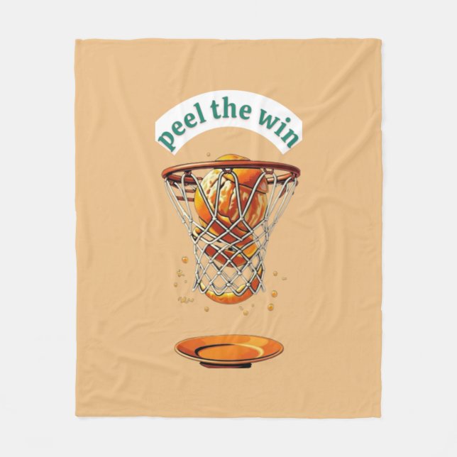Cobertor De Velo Unique basketball lover gifts peel the win (Frente)