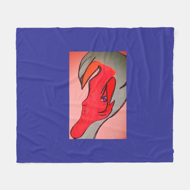 Cobertor De Velo Unique Original Character Art  (Frente (Horizontal))