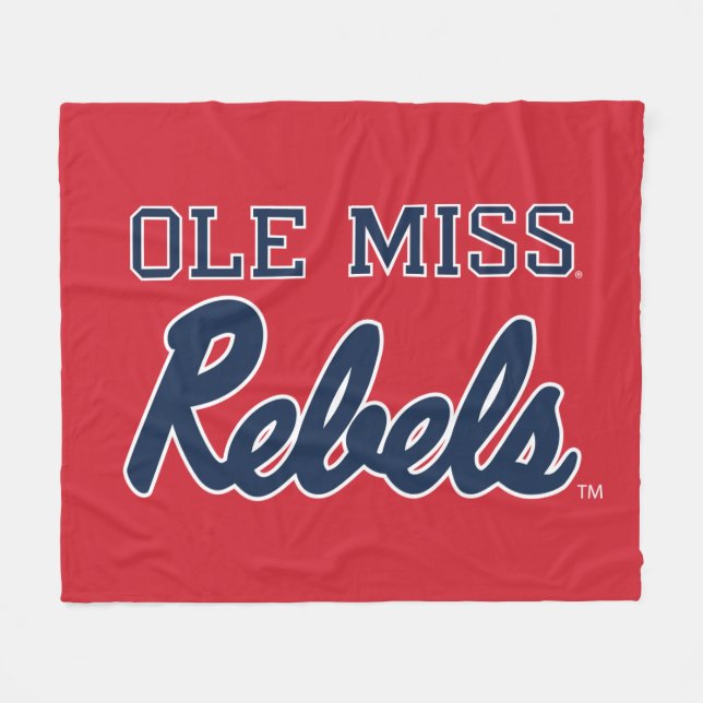 Cobertor De Velo Universidade do Mississippi | Ole Miss Rebels (Frente (Horizontal))