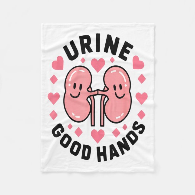 Cobertor De Velo Urine Good Hands Kidney Pun Cute Cartoon Humor  (Frente)