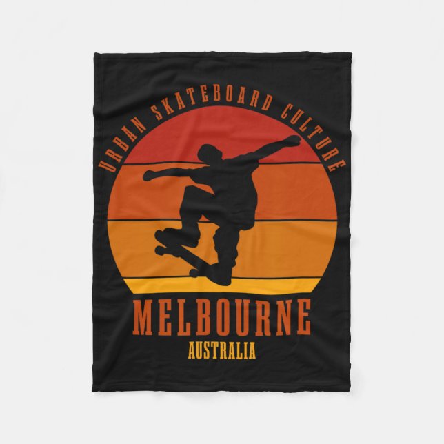Cobertor De Velo Urn de Skateboard do Skateboarder da Austrália Mel (Frente)