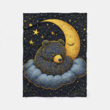 Urso aninhado em uma nuvem fofa