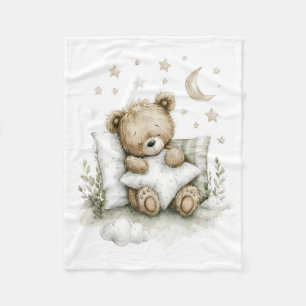Cobertor De Velo Urso bebê doce dormindo rápido em nuvens fofas