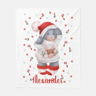 Cobertor De Velo Urso bonitinho de Natal