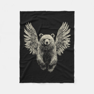 Cobertor De Velo Urso com Anjo Retro Trabalho de arte Flyin
