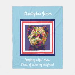 Cobertor De Velo Urso de pelúcia pintado (com poema), personalizado