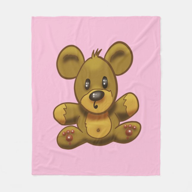 Cobertor De Velo Urso de Teddy Adorável (Frente)