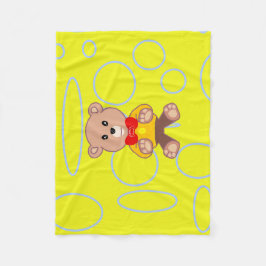 Cobertor De Velo Urso de Teddy Com Milho Amarelo