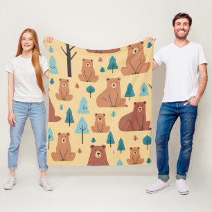 Cobertor De Velo Urso dos Amigos da Floresta Cozy2