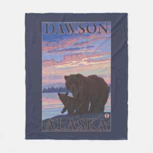 Cobertor De Velo Urso e Cub - Dawson, Alaska