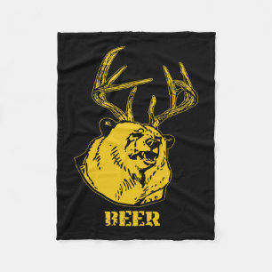 Cobertor De Velo Urso Engraçado Mais Veado Igual A Cerveja Deer Caç