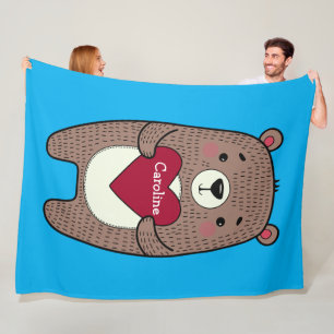 Cobertor De Velo Urso Excêntrico e Caprichoso com Desenho Personali