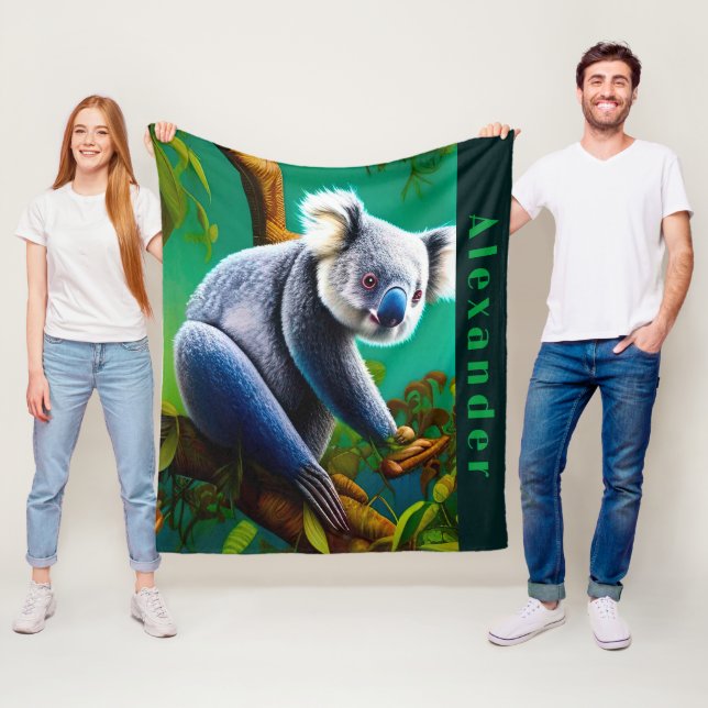 Cobertor De Velo Urso Koala, Cute Personalizado (In Situ)