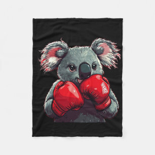 Cobertor De Velo Urso Koala Engraçado No Anel Com Luvas De Boxing C