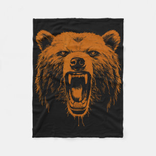 Cobertor De Velo Urso Laranja Bravo Urso Pardo Hiking Acampamento A