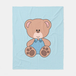 Cobertor De Velo Urso Menino Personalizado