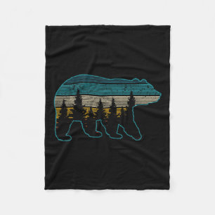 Cobertor De Velo Urso Natureza Grizzly Brown Black Bear Huntking