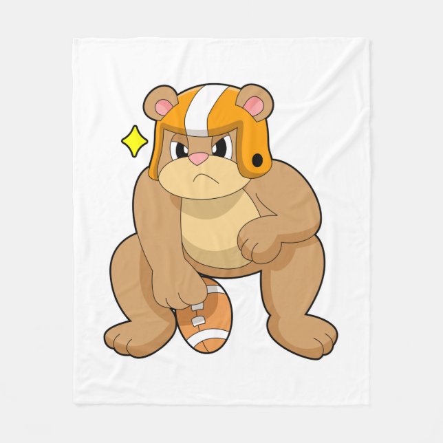 Cobertor De Velo Urso no Futebol (Frente)