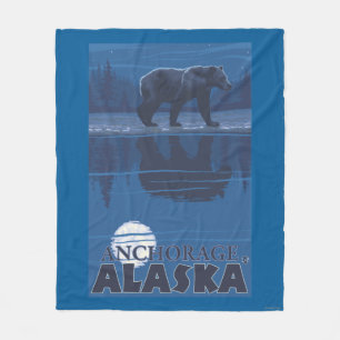 Cobertor De Velo Urso no luar - Anchorage, Alaska