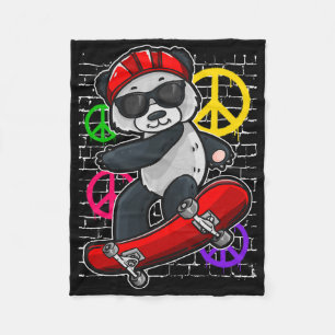 Cobertor De Velo Urso Panda Legal Andando De Skate