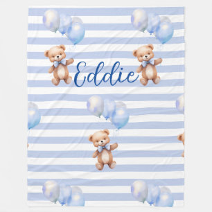 Cobertor De Velo Urso Pequeno Bonito de Azul