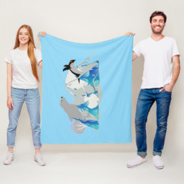 Cobertor De Velo Urso polar, abstrato de pinguim