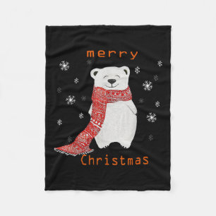Cobertor De Velo Urso Polar Bonito Scarf Feliz Natal Feriado
