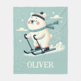 Cobertor De Velo Urso Polar Cuítico Cuítico Personalizado