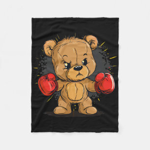 Cobertor De Velo Urso Zangado Com Luvas Para Meninos E Meninas