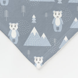 Cobertor De Velo Ursos de Madeira, Montanhas, Árvores e Flechas
