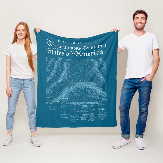Cobertor De Velo US Declaration of Independence (In Situ)