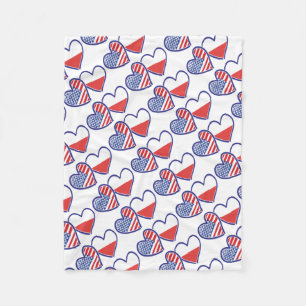 COBERTOR DE VELO USA-POLISH-FLAG-HEARTS