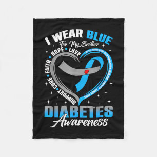 Cobertor De Velo Use azul para o dia de conscientização do diabetes
