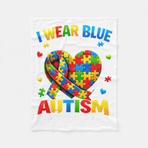 Cobertor De Velo Use Azul pelo Tio Conscientização do Autismo Tia d